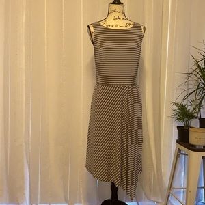 Gray and White Striped Dress 16